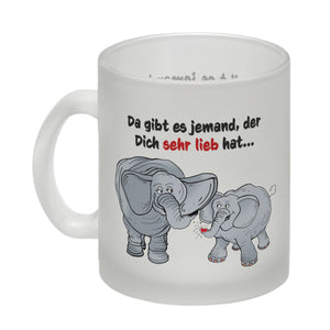 Kaffeebecher zum Thema Liebe mit Elefanten Motiv
