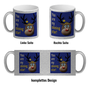 Weihnachten Kaffeebecher mit Rentier Motiv