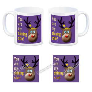 Weihnachten Kaffeebecher mit Rentier Motiv