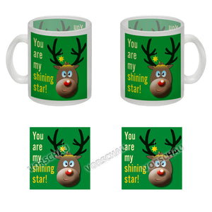 Weihnachten Kaffeebecher mit Rentier Motiv