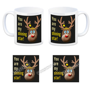 Weihnachten Kaffeebecher mit Rentier Motiv
