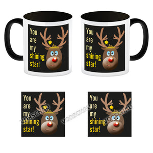 Weihnachten Kaffeebecher mit Rentier Motiv