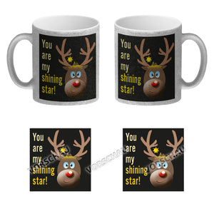 Weihnachten Kaffeebecher mit Rentier Motiv