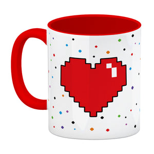 Ich liebe es, wenn meine Freundin mich zocken lässt Kaffeebecher mit Pixelherz