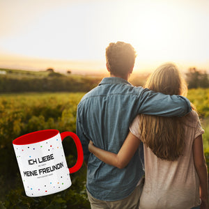 Ich liebe es, wenn meine Freundin mich zocken lässt Kaffeebecher mit Pixelherz