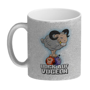 Bock auf Vögeln Kaffeebecher mit lustigem Wortspiel und Steinbock