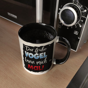 Der frühe Vogel kann mich mal Kaffeebecher mit lustigem Einhorn