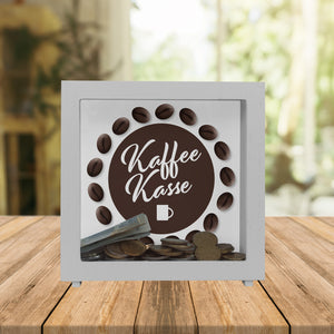 Kaffeekasse Spardose zum Thema Trinkgeld als Geschenk für Frisöre