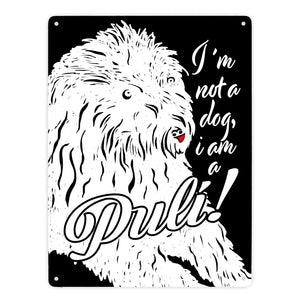 I'm not a dog I am a Puli! Metallschild