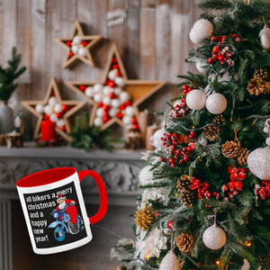 Weihnachten Biker Kaffeebecher mit Weihnachtsmann auf Motorrad