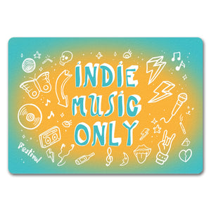 Indie Music Only Fußmatte für Indiefans und Festivalgänger