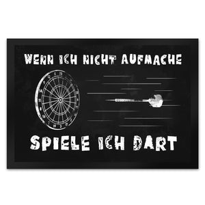 Wenn ich nicht aufmache spiele ich Dart Fußmatte mit Dartscheibe