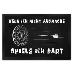 Wenn ich nicht aufmache spiele ich Dart Fußmatte mit Dartscheibe