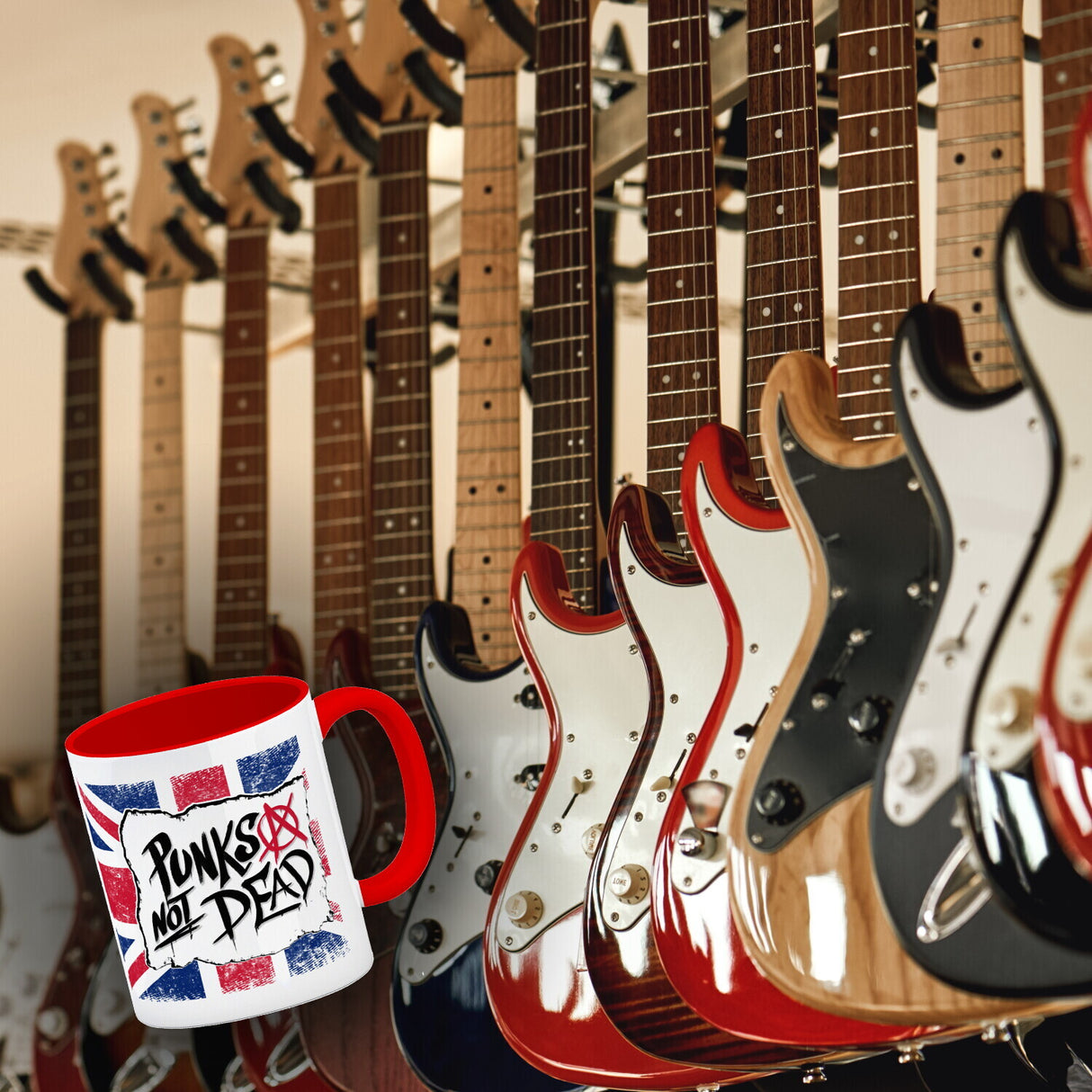 Punks not Dead Union Jack Kaffeebecher