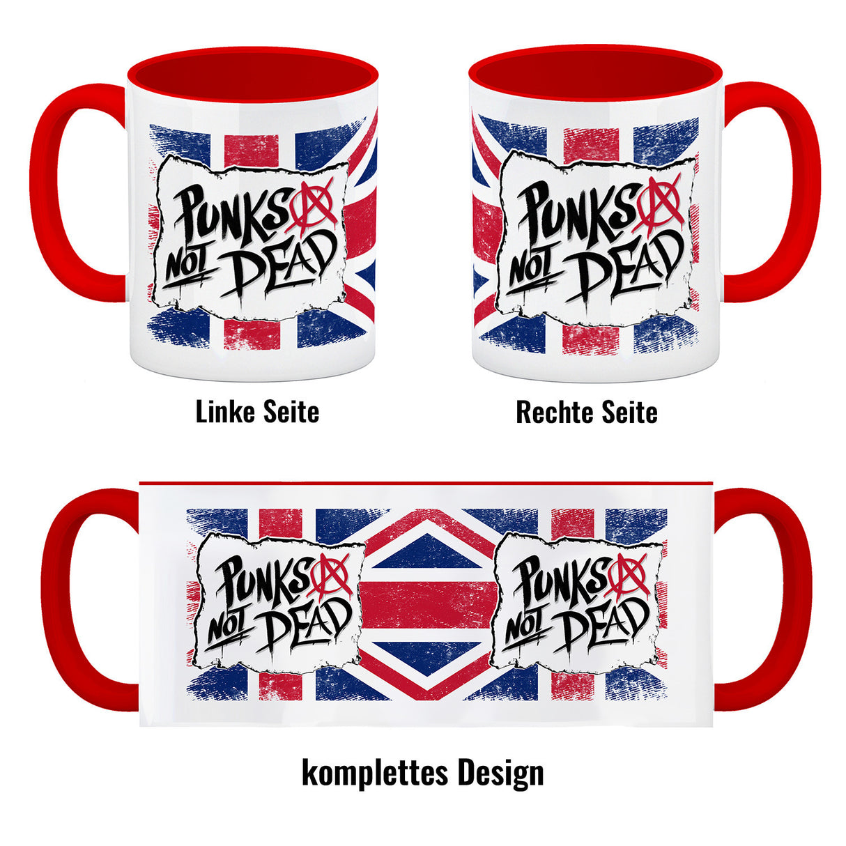 Punks not Dead Union Jack Kaffeebecher