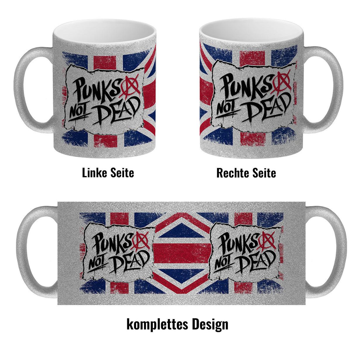 Punks not Dead Union Jack Kaffeebecher