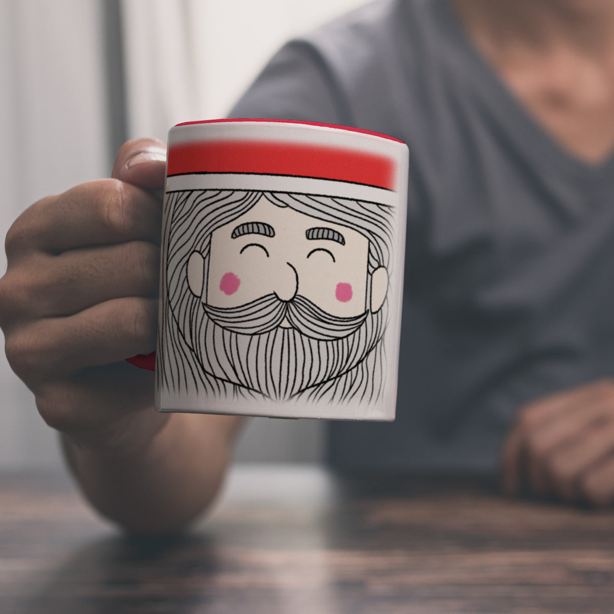 Santa Claus Kaffeebecher mit tollem weihnachtlichem Motiv