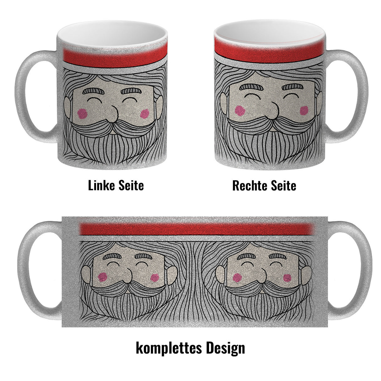 Santa Claus Kaffeebecher mit tollem weihnachtlichem Motiv