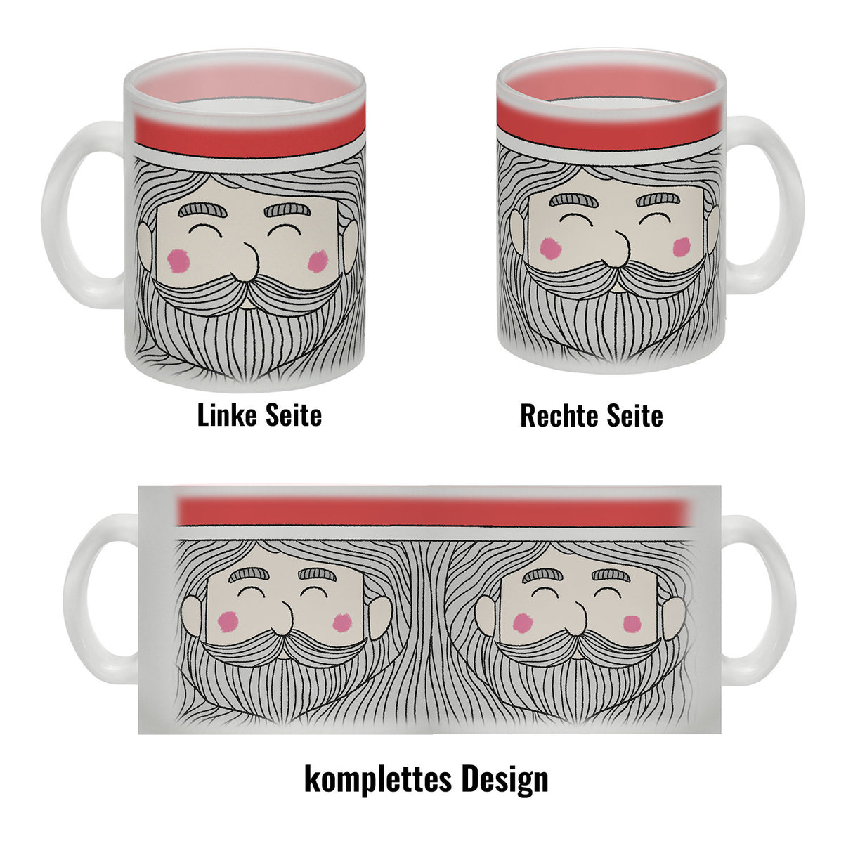 Santa Claus Kaffeebecher mit tollem weihnachtlichem Motiv