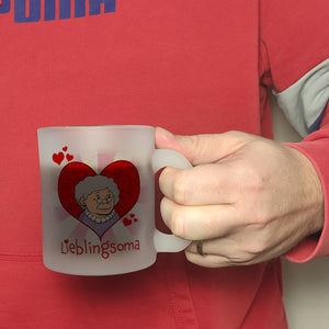 Lieblingsoma Kaffeebecher mit Oma im Herz