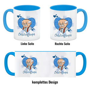 Lieblingsopa Kaffeebecher mit Opa im Herz