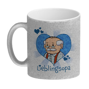Lieblingsopa Kaffeebecher mit Opa im Herz