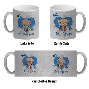 Lieblingsopa Kaffeebecher mit Opa im Herz