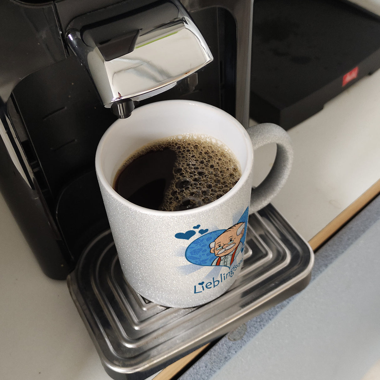 Lieblingsopa Kaffeebecher mit Opa im Herz