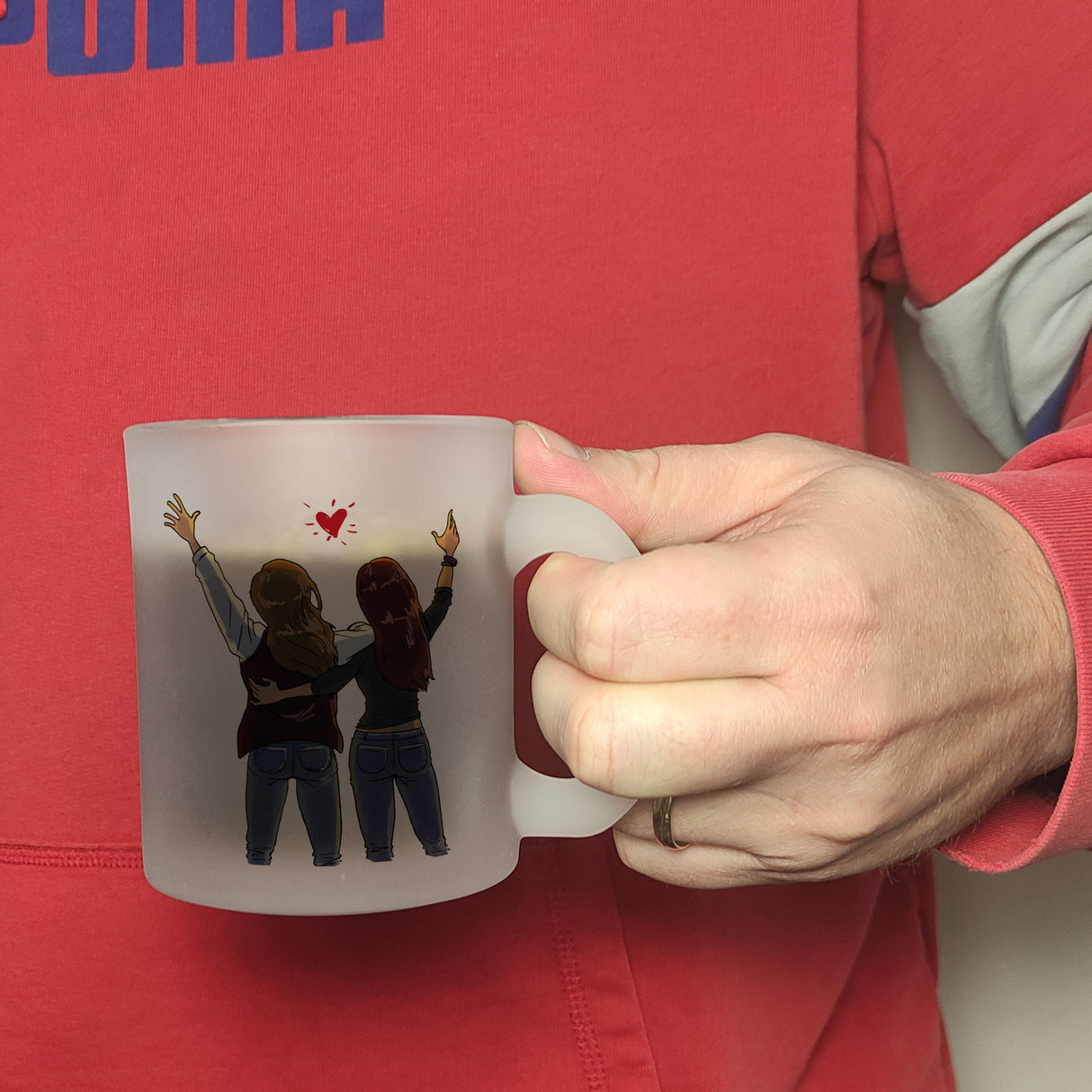Freundinnen Kaffeebecher mit Spruch und Mädels-Motiv