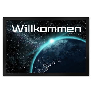 Willkommen im Weltall Fußmatte mit Weltraummotiv