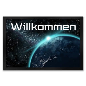 Willkommen im Weltall Fußmatte mit Weltraummotiv
