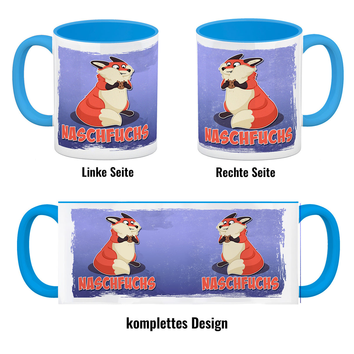 Naschfuchs Kaffeebecher mit lustigem Fuchs Motiv