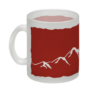 Kaffeebecher mit Grüezi-Schriftzug mit Herz und Bergen