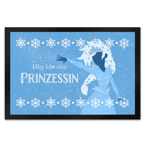Hier lebt eine Prinzessin Fußmatte mit Eisprinzessin