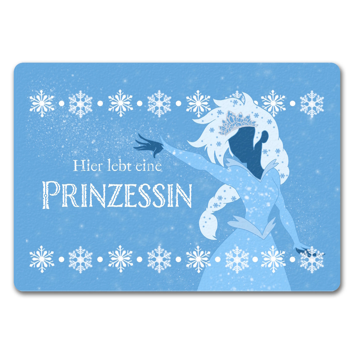 Hier lebt eine Prinzessin Fußmatte mit Eisprinzessin