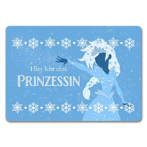 Hier lebt eine Prinzessin Fußmatte mit Eisprinzessin