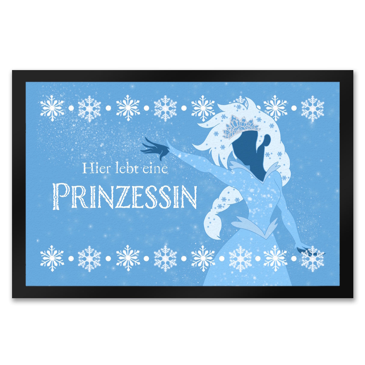 Hier lebt eine Prinzessin Fußmatte mit Eisprinzessin