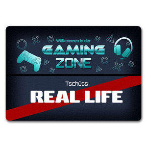 Willkommen in der Gaming Zone Tschüss Real Life Fußmatte