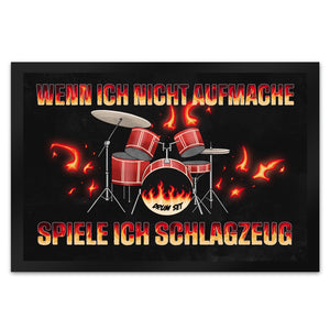 Wenn ich nicht aufmache, spiele ich Schlagzeug Fußmatte für Schlagzeuger