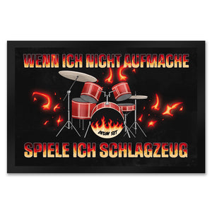 Wenn ich nicht aufmache, spiele ich Schlagzeug Fußmatte für Schlagzeuger