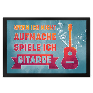 Wenn ich nicht aufmache, spiele ich Gitarre Fußmatte für Gitarristen
