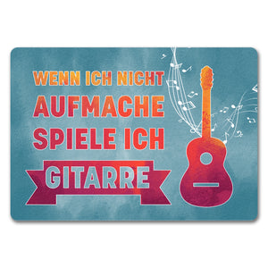 Wenn ich nicht aufmache, spiele ich Gitarre Fußmatte für Gitarristen