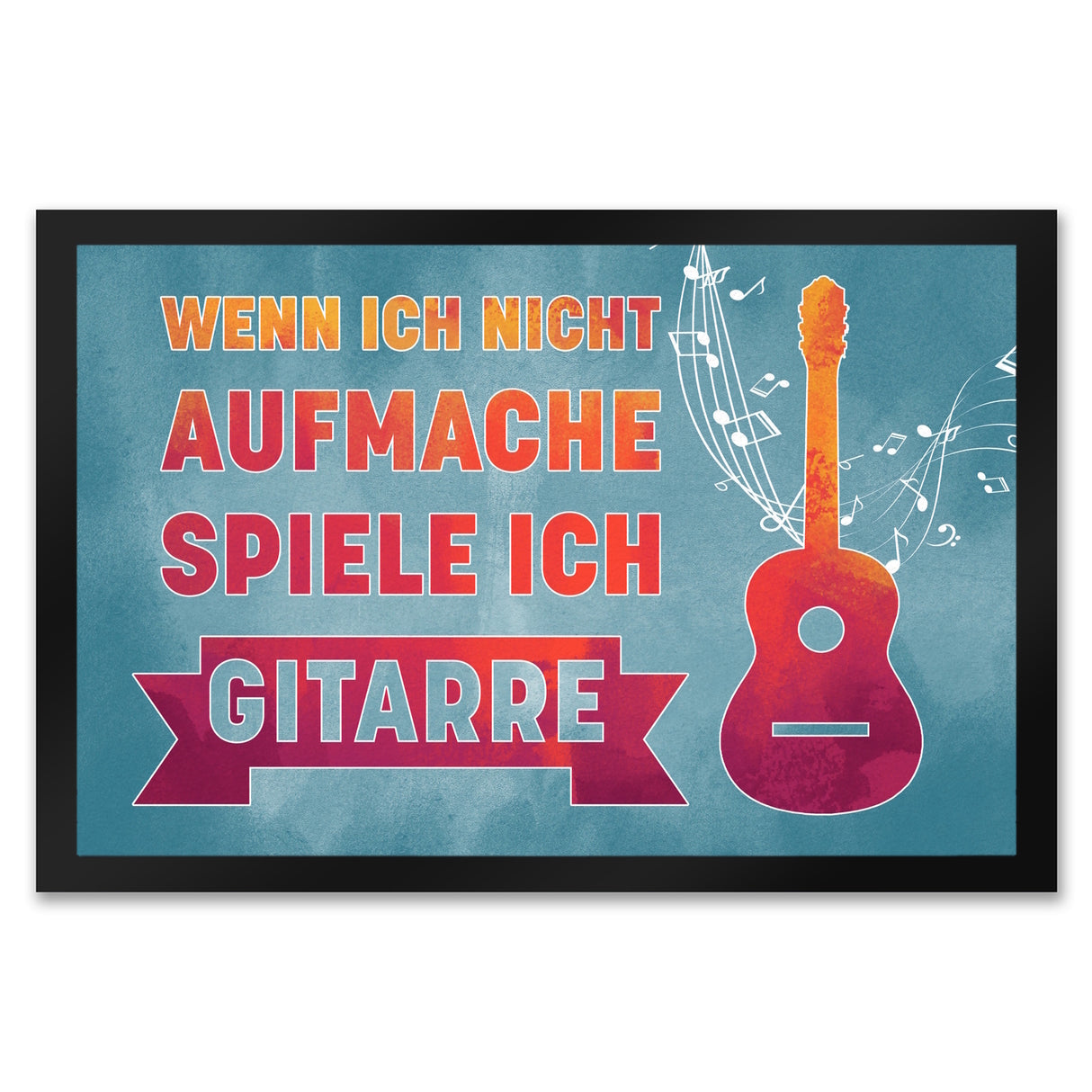 Wenn ich nicht aufmache, spiele ich Gitarre Fußmatte für Gitarristen