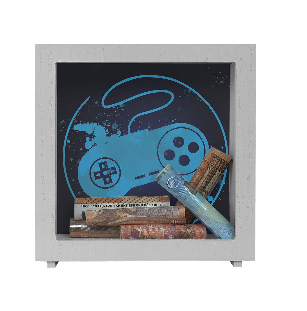 Spardose mit Retrocontroller  für Videospieler