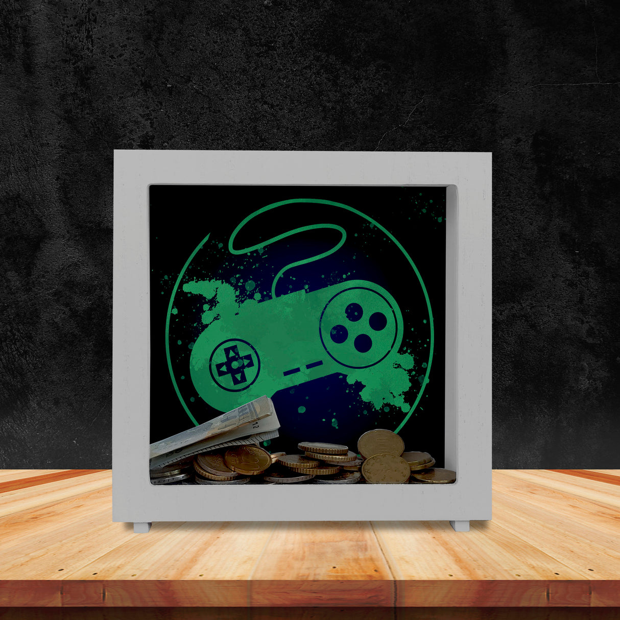 Spardose mit Retrocontroller  für Videospieler