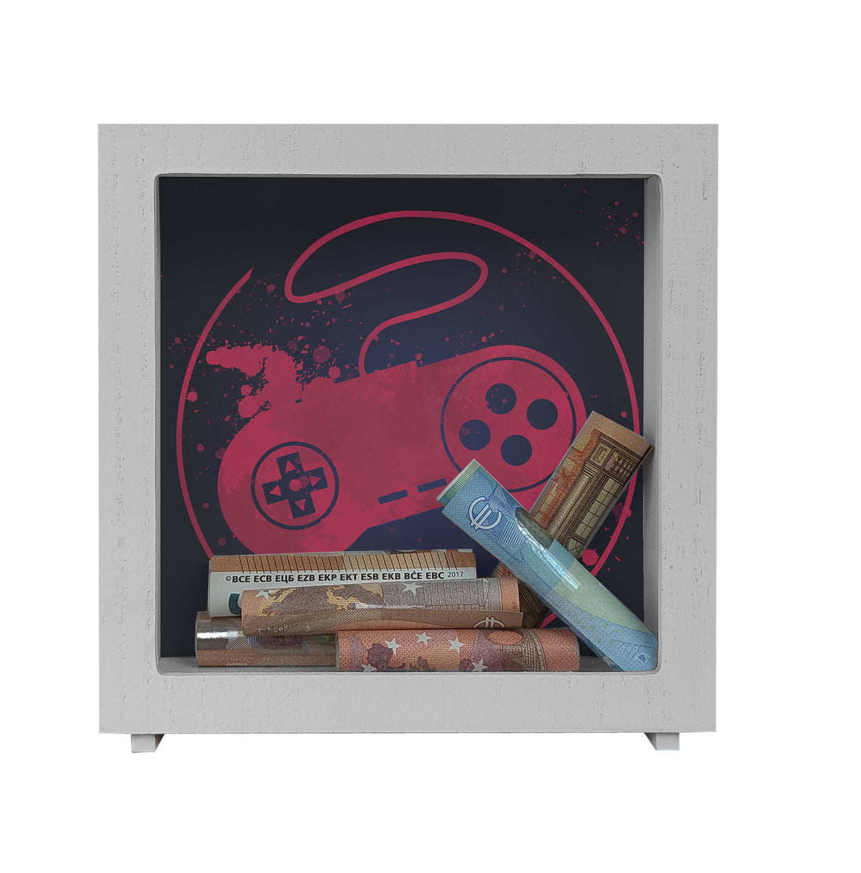 Spardose mit Retrocontroller  für Videospieler