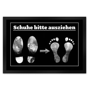Schuhe bitte ausziehen Fußmatte mit witzigem Motiv