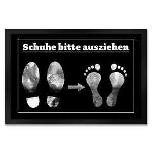 Schuhe bitte ausziehen Fußmatte mit witzigem Motiv