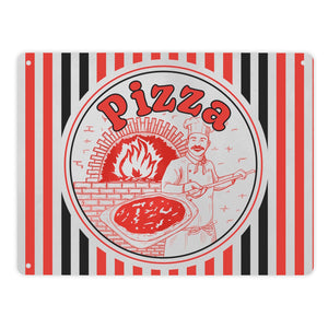 Pizzakarton Metallschild für Pizzafans