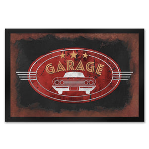 Garage Fußmatte in Metalloptik mit Automotiv